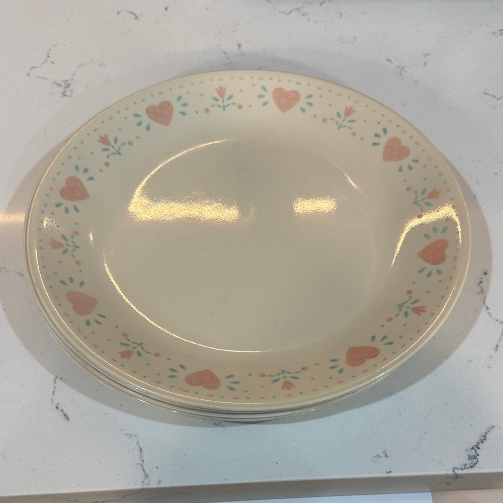 Vintage Corelle Forever yours dinner plates set of 5 (please read)